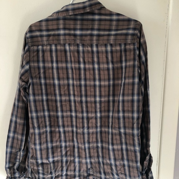 Brown plaid button up - Picture 4 of 4